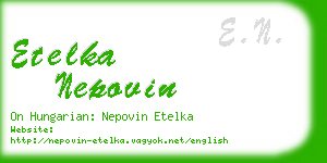 etelka nepovin business card